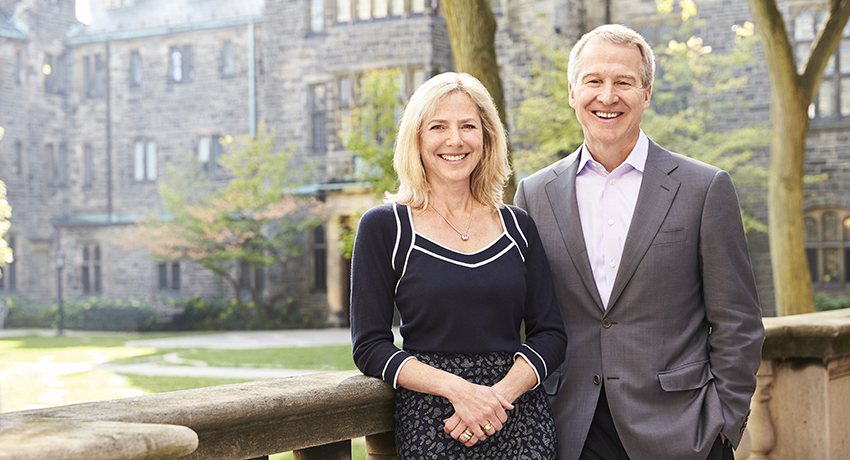 Joannah and Brian Lawson in the Trinity Quad
